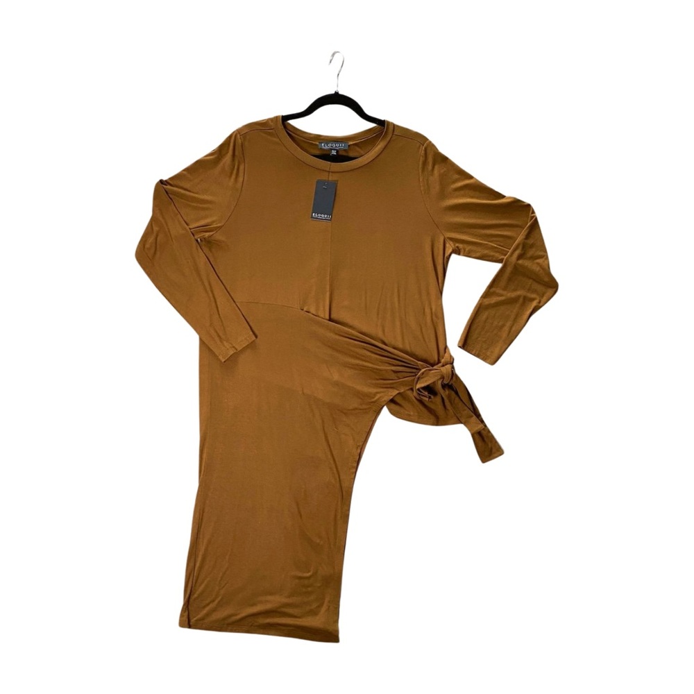 Eloquii Asymmetric Cut Long Sleeve Women’s Wrap Shirt NWT Size 18/20 - Picture 2 of 4